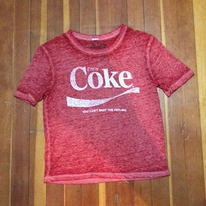 Coca-Cola red acid wash t-shirt xs